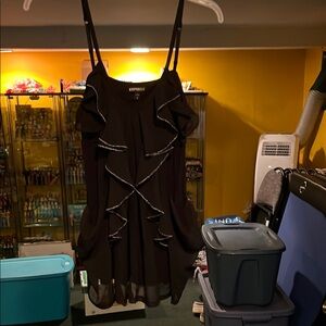 Express Black Spaghetti Strap Mini Sundress